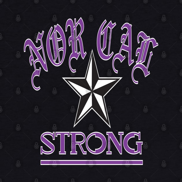 NOR CAL STRONG DESIGN #1-PURPLE/WHITE BORDER by SELcustoms